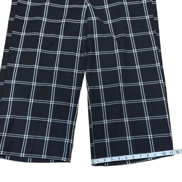 Old Navy Black & White Window Pane Wide Leg Capri Pants XLARGE - Picture 10 of 12